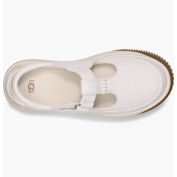 UGG Ez-Duzzit Platform T-Strap White Sneaker 9 - Picture 2 of 10